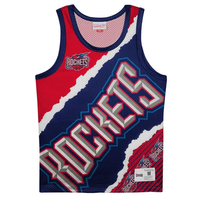 Mitchell and Ness Big Face Jumbotron Mesh Tank Houston Rockets Kids TShirts and Tops Mitchell and Ness Big Face Jumbotron Mesh Tank Houston Rockets Kids TShirts and Tops