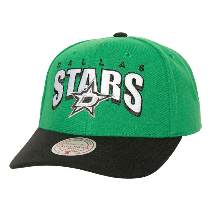 Mitchell and Ness Boom Text Pro Snapback Dallas Stars Men Hats and Headwear