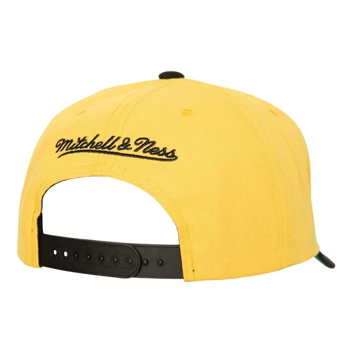 Mitchell and Ness Boom Text Pro Snapback Vntg Boston Bruins Men Hats and Headwear Mitchell and Ness Boom Text Pro Snapback Vntg Boston Bruins Men Hats and Headwear