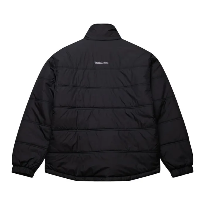Mitchell and Ness Branded In The Clutch Puffer Jacket Vintage Logo Men Jackets and Outerwear Mitchell and Ness Branded In The Clutch Puffer Jacket Vintage Logo Men Jackets and Outerwear