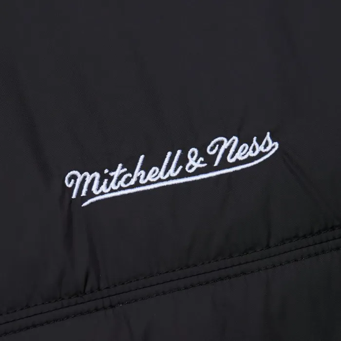 Mitchell and Ness Branded In The Clutch Puffer Jacket Vintage Logo Men Jackets and Outerwear Mitchell and Ness Branded In The Clutch Puffer Jacket Vintage Logo Men Jackets and Outerwear