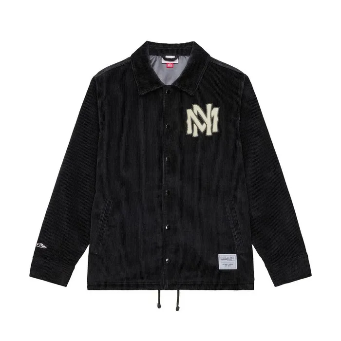 Mitchell and Ness Branded MandN Interlock Corduroy Coaches Jacket Men Jackets and Outerwear Mitchell and Ness Branded MandN Interlock Corduroy Coaches Jacket Men Jackets and Outerwear