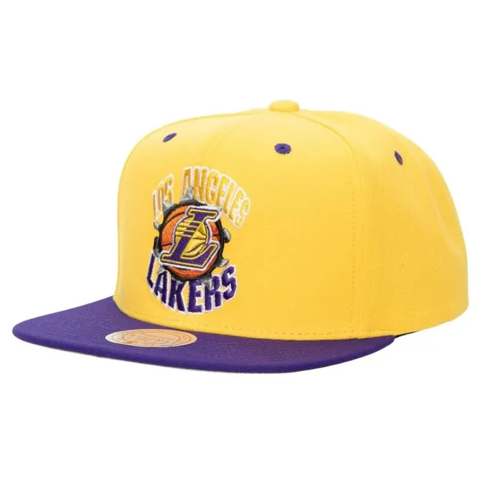 Mitchell and Ness Breakthrough Snapback Los Angeles Lakers Men Hats and Headwear Mitchell and Ness Breakthrough Snapback Los Angeles Lakers Men Hats and Headwear
