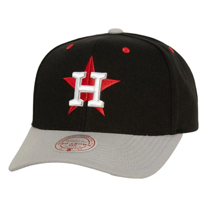 Mitchell and Ness Bred Pro Snapback Houston Astros Men Hats and Headwear