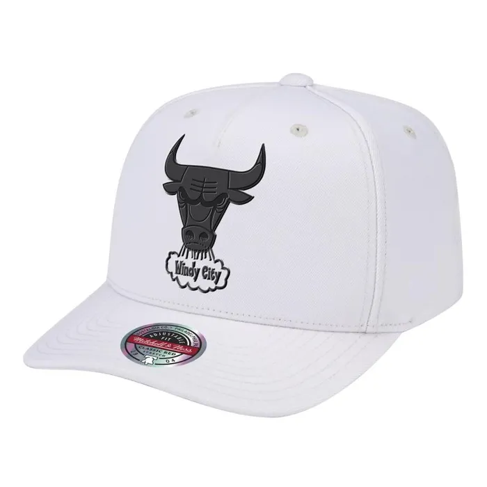 Mitchell and Ness Casper Stretch Precurve Snapback Chicago Bulls Men Hats and Headwear Mitchell and Ness Casper Stretch Precurve Snapback Chicago Bulls Men Hats and Headwear