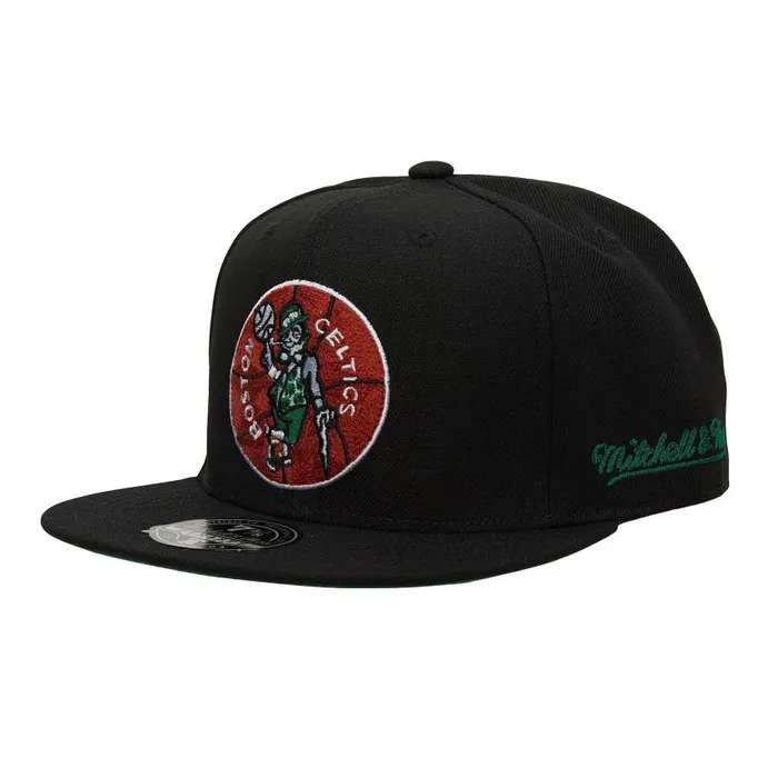 Mitchell and Ness Chain Stitch Fitted HWC Boston Celtics Men Hats and Headwear Mitchell and Ness Chain Stitch Fitted HWC Boston Celtics Men Hats and Headwear