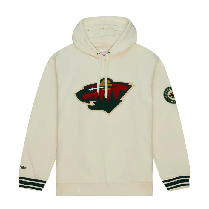 Mitchell and Ness Chainstitch Heavyweight Hoodie Current Minnesota Wild Men Hoodies and Sweatshirts Mitchell and Ness Chainstitch Heavyweight Hoodie Current Minnesota Wild Men Hoodies and Sweatshirts