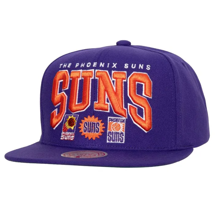 Mitchell and Ness Champ Stack Snapback HWC Phoenix Suns Men Hats and Headwear Mitchell and Ness Champ Stack Snapback HWC Phoenix Suns Men Hats and Headwear