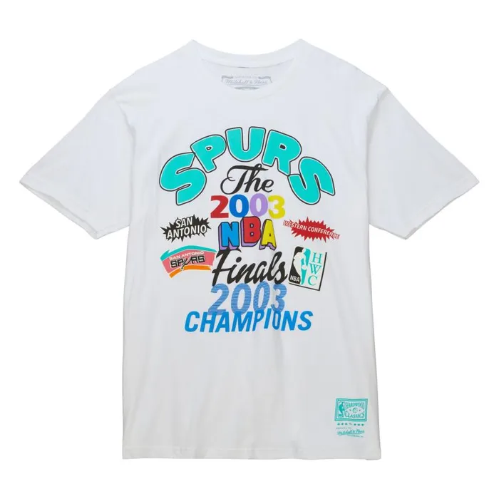 Mitchell and Ness Champs Fest SS Tee HWC San Antonio Spurs Men TShirts and Tops Mitchell and Ness Champs Fest SS Tee HWC San Antonio Spurs Men TShirts and Tops