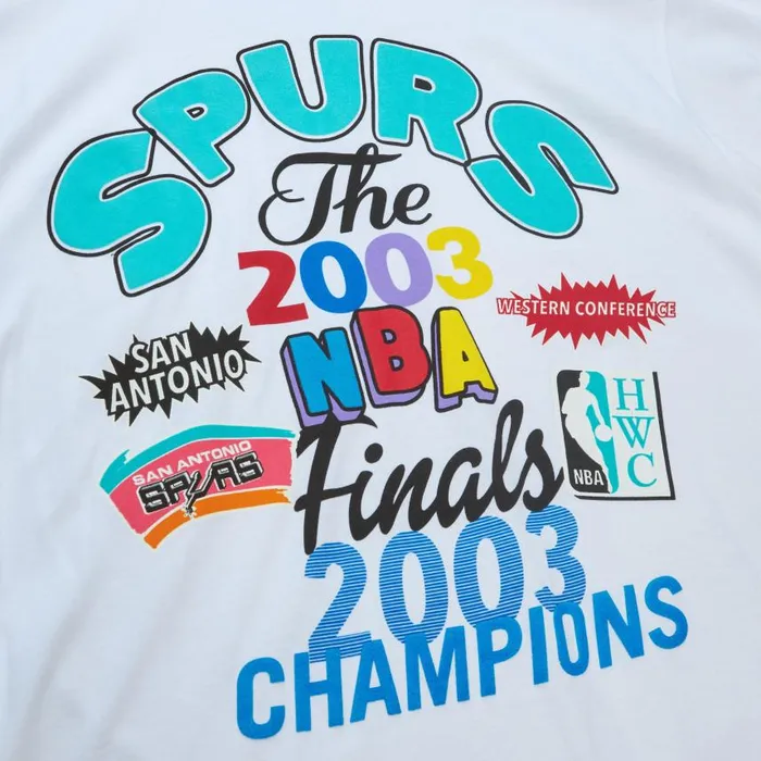 Mitchell and Ness Champs Fest SS Tee HWC San Antonio Spurs Men TShirts and Tops