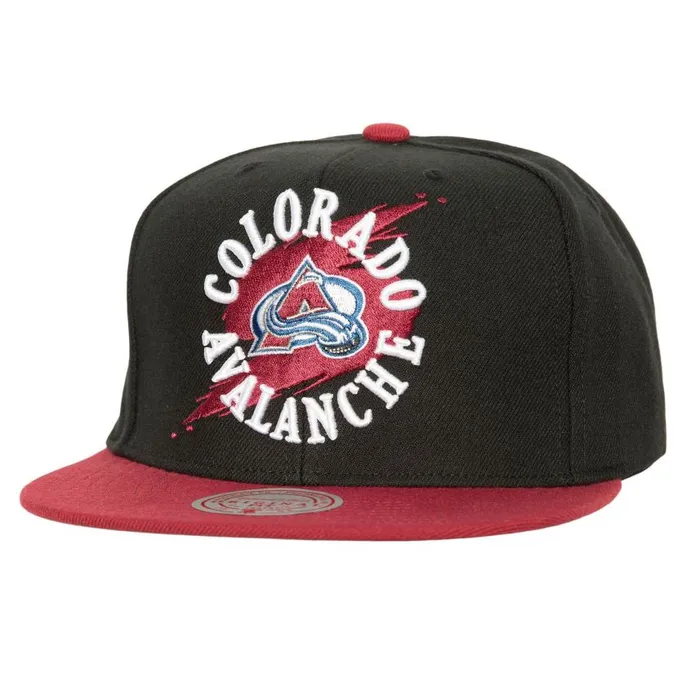 Mitchell and Ness Circle Splash Snapback Colorado Avalanche Men Hats and Headwear Mitchell and Ness Circle Splash Snapback Colorado Avalanche Men Hats and Headwear
