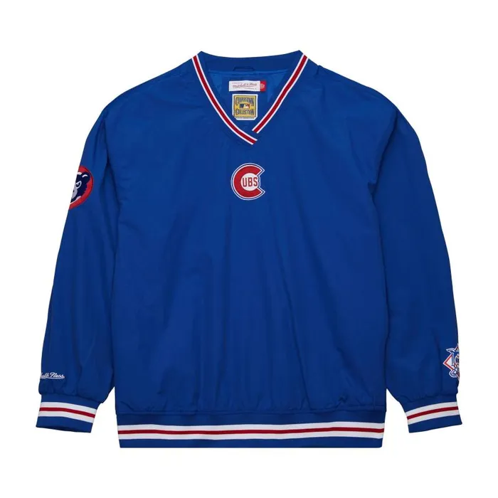 Mitchell and Ness Classic Nylon Pullover Vintage Logo Chicago Cubs Men Jackets and Outerwear Mitchell and Ness Classic Nylon Pullover Vintage Logo Chicago Cubs Men Jackets and Outerwear