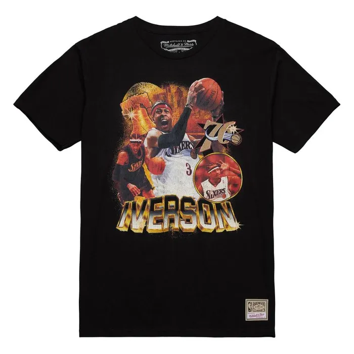 Mitchell and Ness Collage Tee Philadelphia 76ers Allen Iverson Men TShirts and Tops Mitchell and Ness Collage Tee Philadelphia 76ers Allen Iverson Men TShirts and Tops