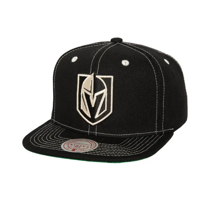 Mitchell and Ness Contrast Natural Snapback Vegas Golden Knights Men Hats and Headwear Mitchell and Ness Contrast Natural Snapback Vegas Golden Knights Men Hats and Headwear