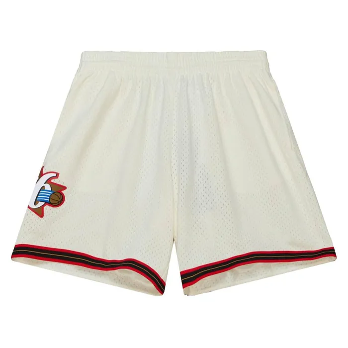 Mitchell and Ness Cream Swingman Shorts Philadelphia 76ers 2000 Men Shorts