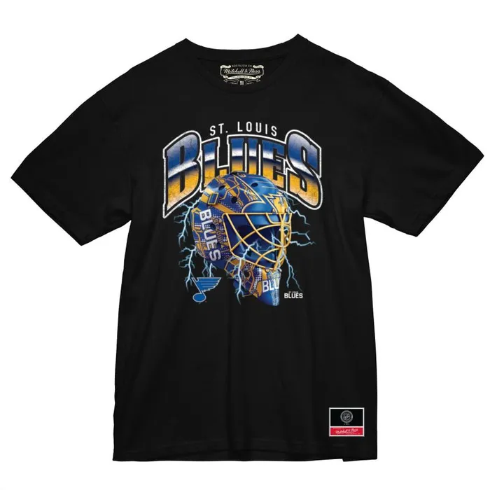 Mitchell and Ness Crease Lightning Tee St Louis Blues Men TShirts and Tops