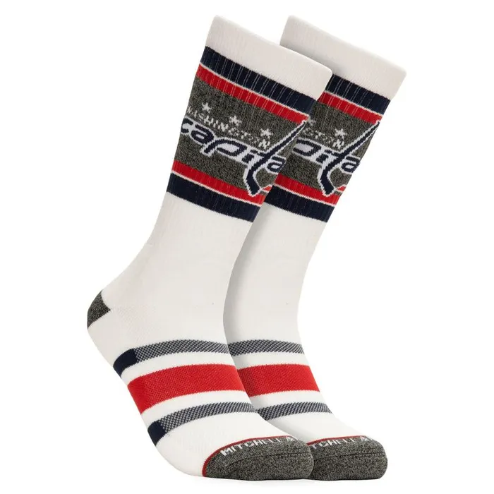 Mitchell and Ness Cross Bar Crew Socks Washington Capitals Men Socks