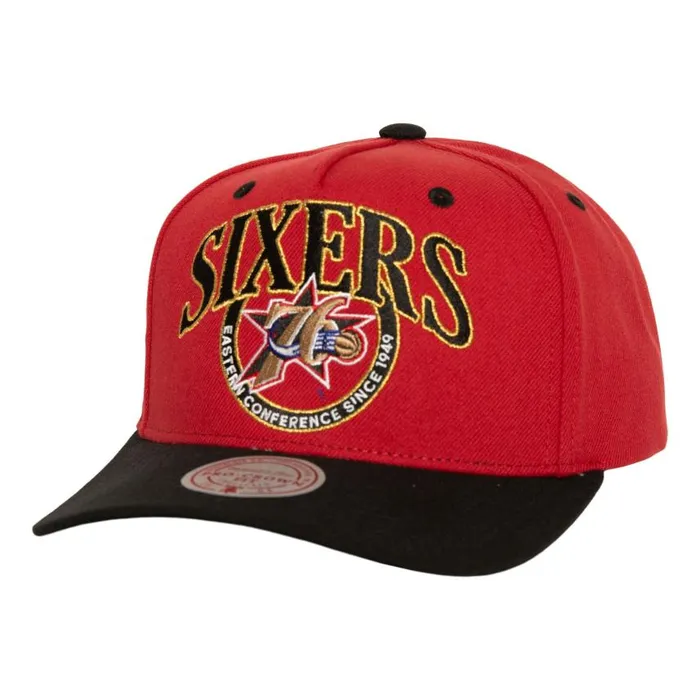 Mitchell and Ness Crown Jewels Pro Snapback HWC Philadelphia 76ers Men Hats and Headwear Mitchell and Ness Crown Jewels Pro Snapback HWC Philadelphia 76ers Men Hats and Headwear