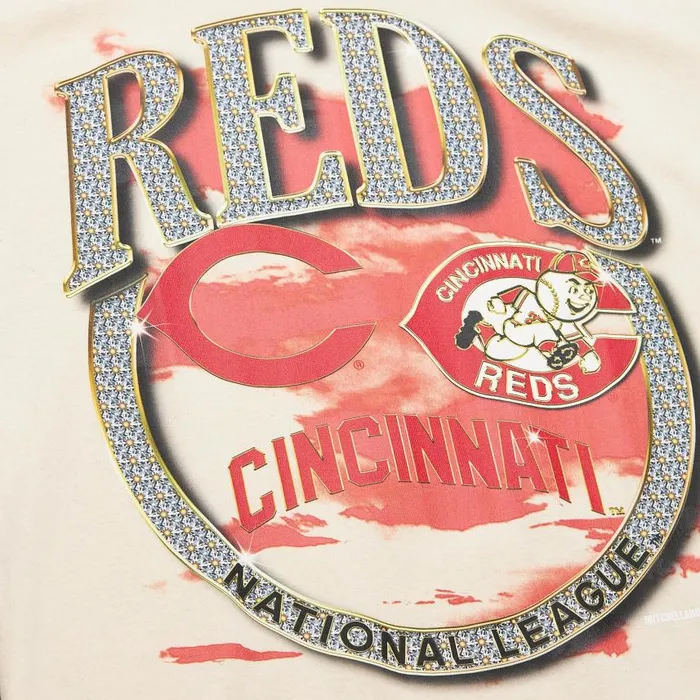 Mitchell and Ness Crown Jewels SS Tee Coop Cincinnati Reds Men TShirts and Tops Mitchell and Ness Crown Jewels SS Tee Coop Cincinnati Reds Men TShirts and Tops