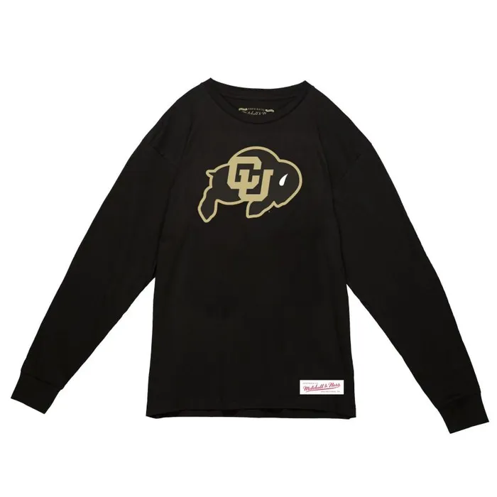 Mitchell and Ness CU Buffaloes LS Tee University Of Colorado Boulder Men TShirts and Tops Mitchell and Ness CU Buffaloes LS Tee University Of Colorado Boulder Men TShirts and Tops