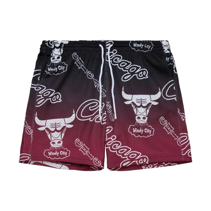 Mitchell and Ness Destination Leisure Camp Shorts Chicago Bulls Men Shorts