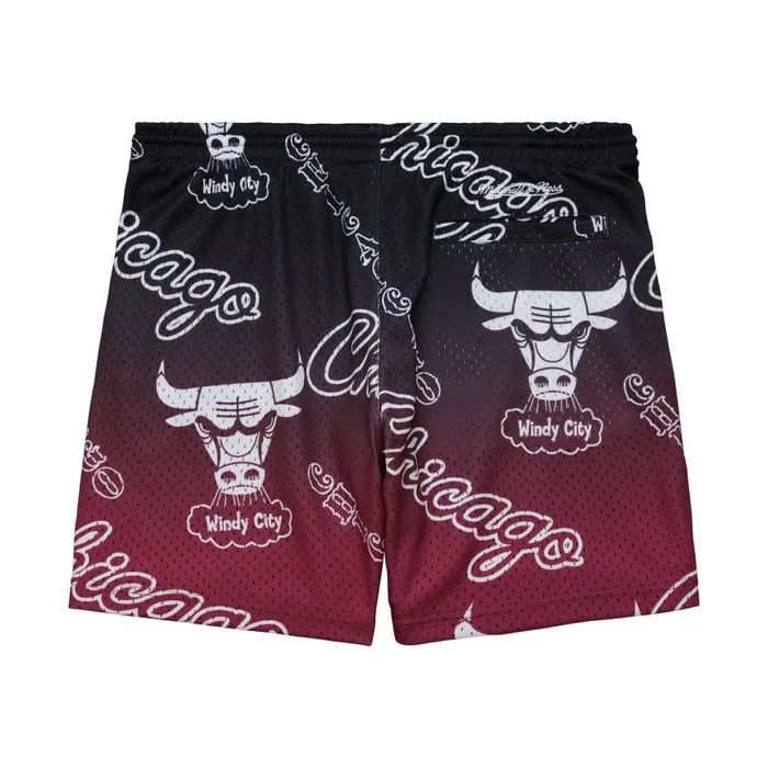 Mitchell and Ness Destination Leisure Camp Shorts Chicago Bulls Men Shorts Mitchell and Ness Destination Leisure Camp Shorts Chicago Bulls Men Shorts