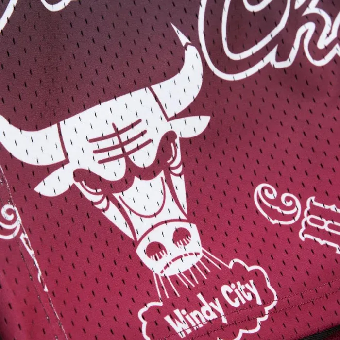 Mitchell and Ness Destination Leisure Camp Shorts Chicago Bulls Men Shorts Mitchell and Ness Destination Leisure Camp Shorts Chicago Bulls Men Shorts