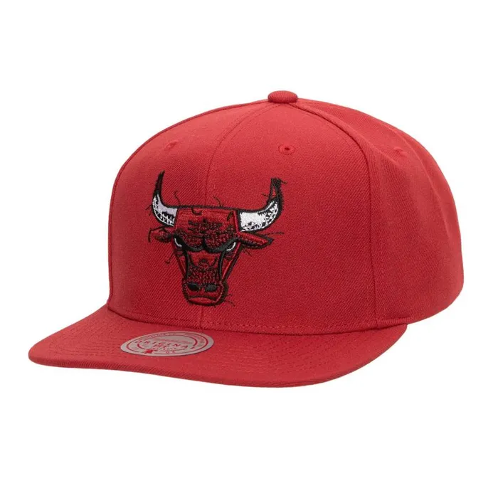 Mitchell and Ness Embroidery Glitch Snapback Chicago Bulls Men Hats and Headwear Mitchell and Ness Embroidery Glitch Snapback Chicago Bulls Men Hats and Headwear