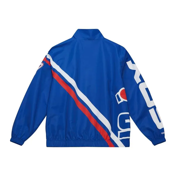 Mitchell and Ness Exploded Logo Warm Up Jacket Chicago White Sox Men Jackets and Outerwear