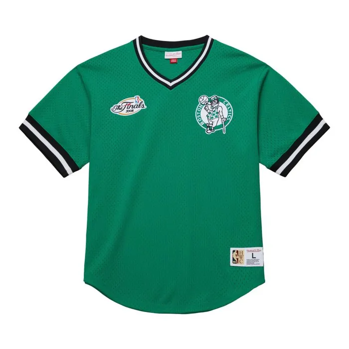 Mitchell and Ness Fashion Mesh VNeck Vintage Logo Boston Celtics Men TShirts and Tops Mitchell and Ness Fashion Mesh VNeck Vintage Logo Boston Celtics Men TShirts and Tops