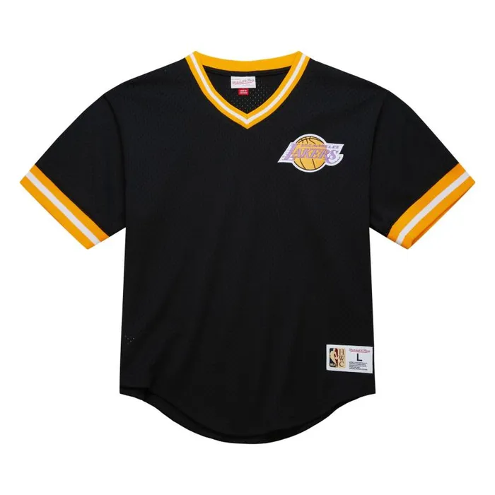 Mitchell and Ness Fashion Mesh VNeck Vintage Logo Los Angeles Lakers Men TShirts and Tops Mitchell and Ness Fashion Mesh VNeck Vintage Logo Los Angeles Lakers Men TShirts and Tops