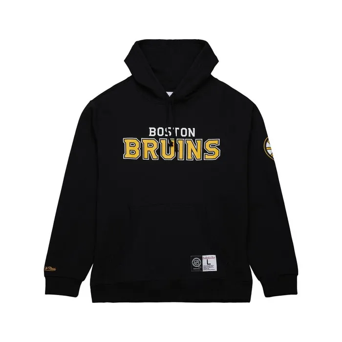 Mitchell and Ness Game Time Fleece Hoodie Current Logo Boston Bruins Men Hoodies and Sweatshirts Mitchell and Ness Game Time Fleece Hoodie Current Logo Boston Bruins Men Hoodies and Sweatshirts