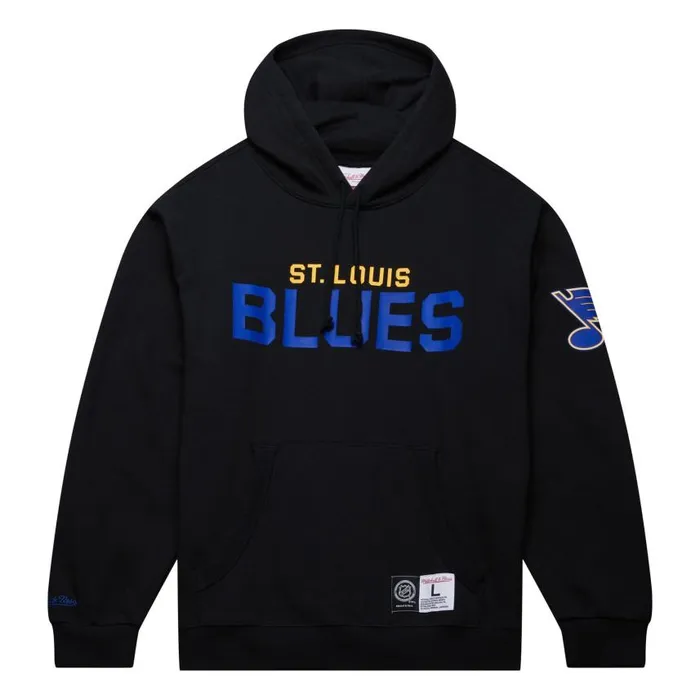 Mitchell and Ness Game Time Fleece Hoodie Current Logo St Louis Blues Men Hoodies and Sweatshirts Mitchell and Ness Game Time Fleece Hoodie Current Logo St Louis Blues Men Hoodies and Sweatshirts