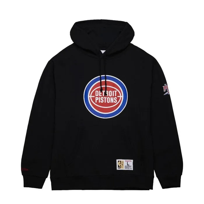 Mitchell and Ness Game Time Fleece Hoodie Vintage Logo Detroit Pistons Men Hoodies and Sweatshirts Mitchell and Ness Game Time Fleece Hoodie Vintage Logo Detroit Pistons Men Hoodies and Sweatshirts