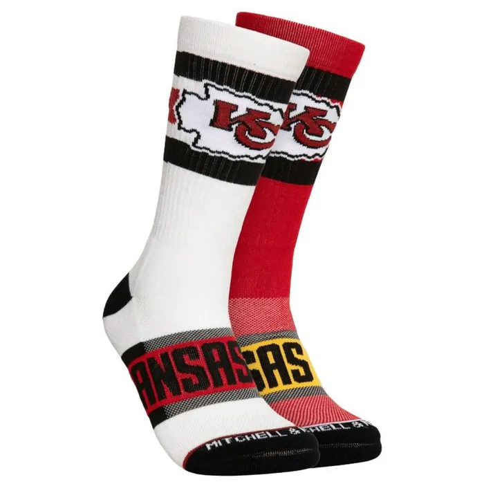 Mitchell and Ness Hail Mary Crew Socks Kansas City Chiefs Men Socks