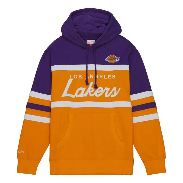 Mitchell and Ness Head Coach Hoodie Los Angeles Lakers Men Hoodies and Sweatshirts Mitchell and Ness Head Coach Hoodie Los Angeles Lakers Men Hoodies and Sweatshirts