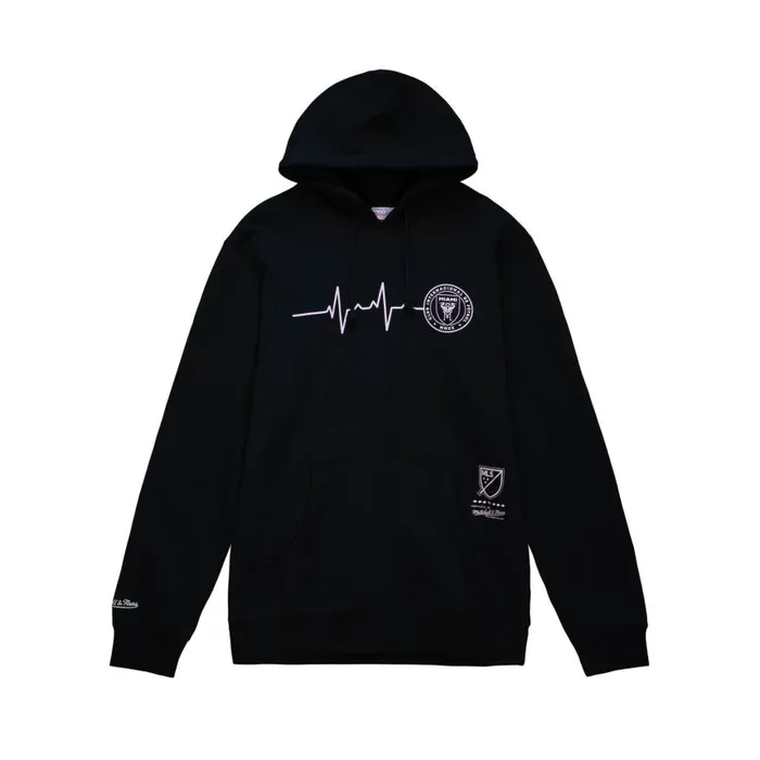 Mitchell and Ness Heart Beat Logo Inter Miami CF Men Hoodies and Sweatshirts