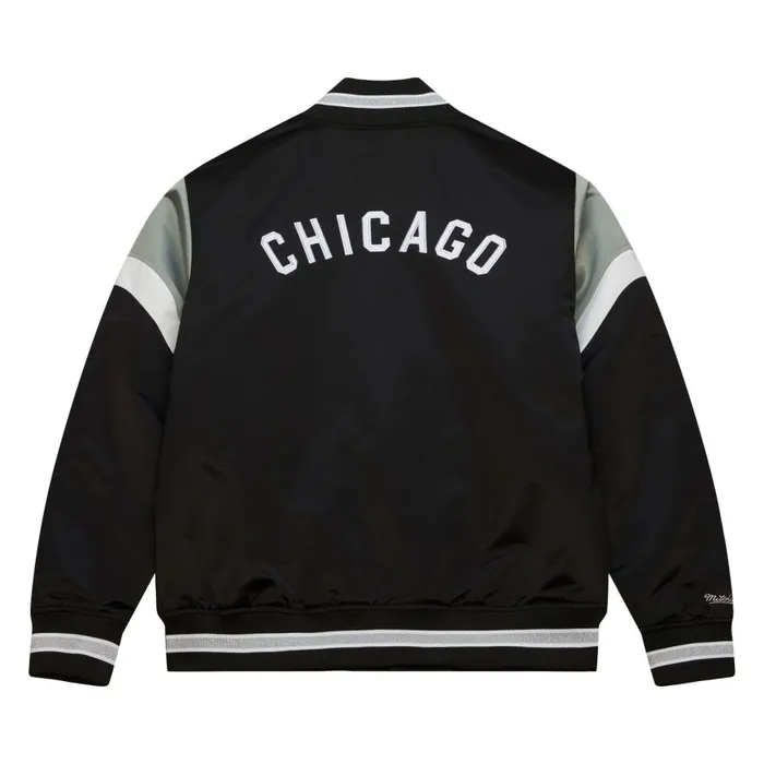 Mitchell and Ness Heavyweight Satin Jacket Chicago White Sox Men Jackets and Outerwear Mitchell and Ness Heavyweight Satin Jacket Chicago White Sox Men Jackets and Outerwear