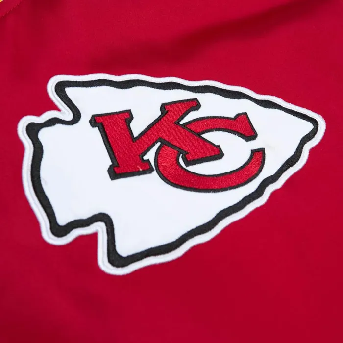Mitchell and Ness Heavyweight Satin Jacket Kansas City Chiefs Men Jackets and Outerwear Mitchell and Ness Heavyweight Satin Jacket Kansas City Chiefs Men Jackets and Outerwear