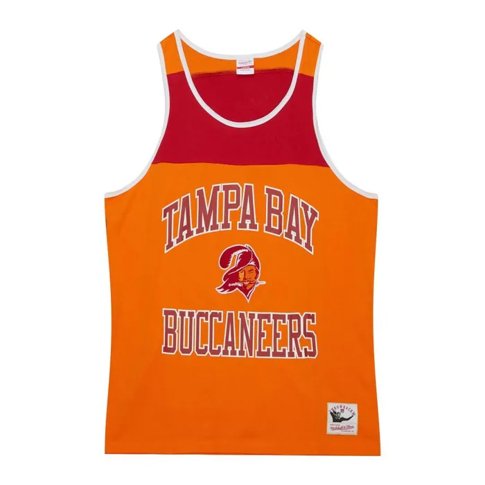 Mitchell and Ness Heritage Color Blocked Tank Top Tampa Bay Buccaneers Men TShirts and Tops Mitchell and Ness Heritage Color Blocked Tank Top Tampa Bay Buccaneers Men TShirts and Tops