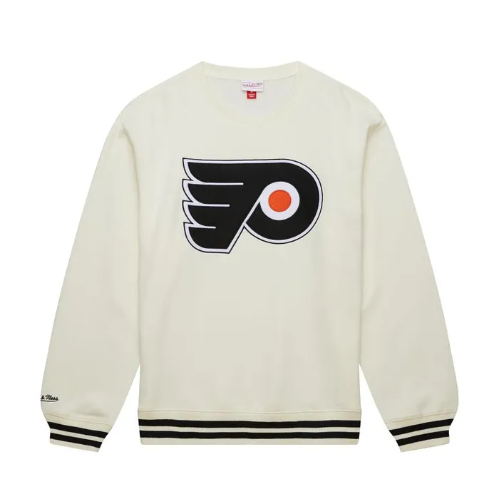 Mitchell and Ness Heritage Fleece Crew Vintage Logo Philadelphia Flyers Men Hoodies and Sweatshirts Mitchell and Ness Heritage Fleece Crew Vintage Logo Philadelphia Flyers Men Hoodies and Sweatshirts