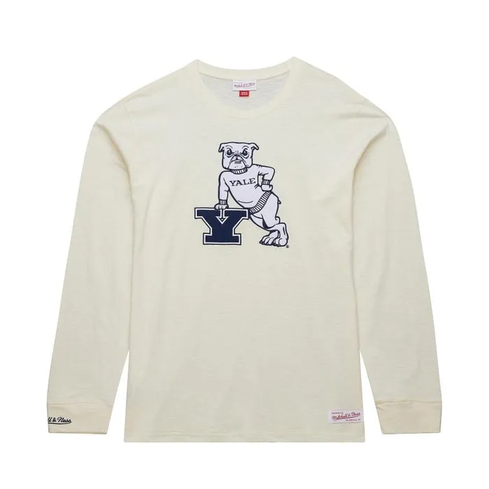 Mitchell and Ness Heritage LS Slub Tee Vintage Logo Yale University Men TShirts and Tops Mitchell and Ness Heritage LS Slub Tee Vintage Logo Yale University Men TShirts and Tops