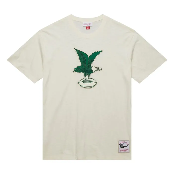 Mitchell and Ness Heritage SS Slub Tee Vintage Logo Philadelphia Eagles Men TShirts and Tops