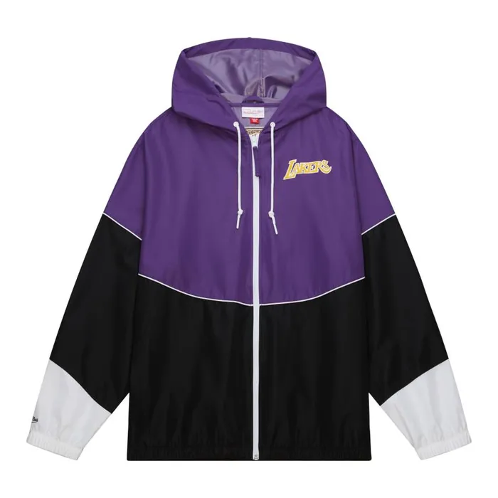 Mitchell and Ness Home Team Lightweight Windbreaker Los Angeles Lakers Men Jackets and Outerwear Mitchell and Ness Home Team Lightweight Windbreaker Los Angeles Lakers Men Jackets and Outerwear