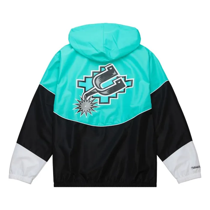 Mitchell and Ness Home Team Lightweight Windbreaker San Antonio Spurs Men Jackets and Outerwear Mitchell and Ness Home Team Lightweight Windbreaker San Antonio Spurs Men Jackets and Outerwear