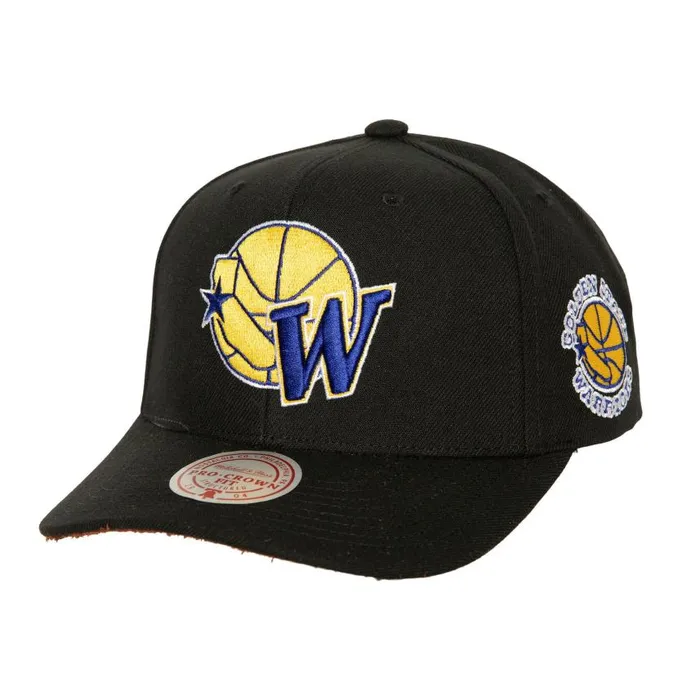 Mitchell and Ness Icon Grail Pro Snapback HWC Golden State Warriors Men Hats and Headwear Mitchell and Ness Icon Grail Pro Snapback HWC Golden State Warriors Men Hats and Headwear