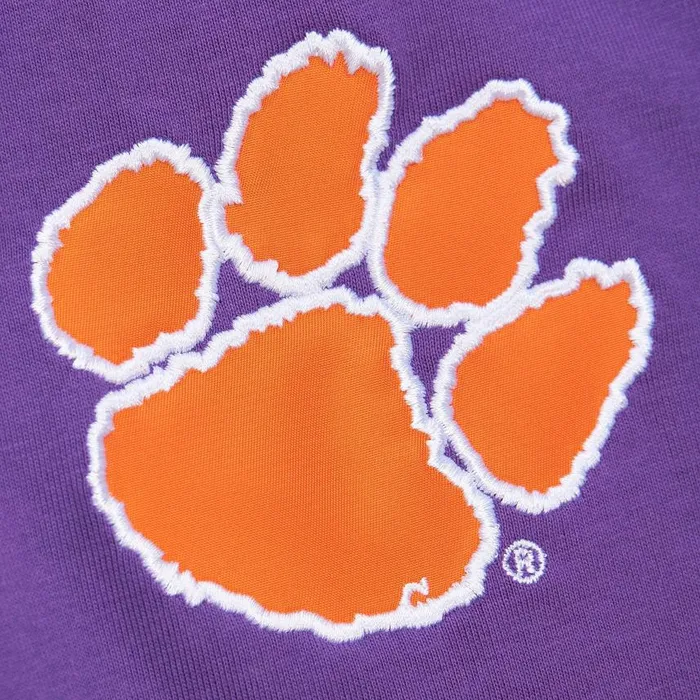 Mitchell and Ness Jaquard Ringer SS Tee Current Logo Clemson University Men TShirts and Tops