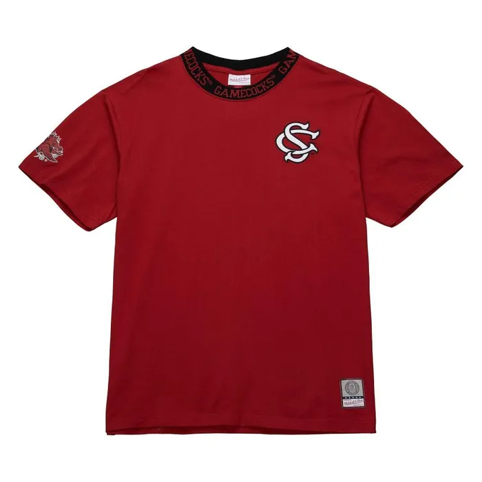 Mitchell and Ness Jaquard Ringer SS Tee Current Logo University Of South Carolina Men TShirts and Tops Mitchell and Ness Jaquard Ringer SS Tee Current Logo University Of South Carolina Men TShirts and Tops