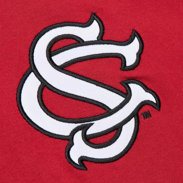 Mitchell and Ness Jaquard Ringer SS Tee Current Logo University Of South Carolina Men TShirts and Tops