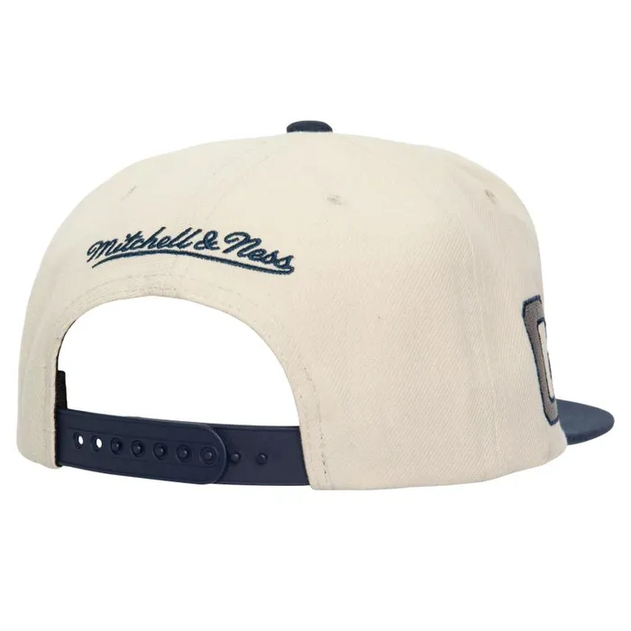 Mitchell and Ness Just Don Cream Snapback V Georgetown University Men Hats and Headwear Mitchell and Ness Just Don Cream Snapback V Georgetown University Men Hats and Headwear
